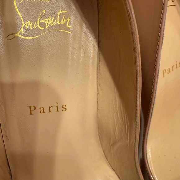 Christian Louboutin Nude Patent Leather Heels - Picture 10 of 13